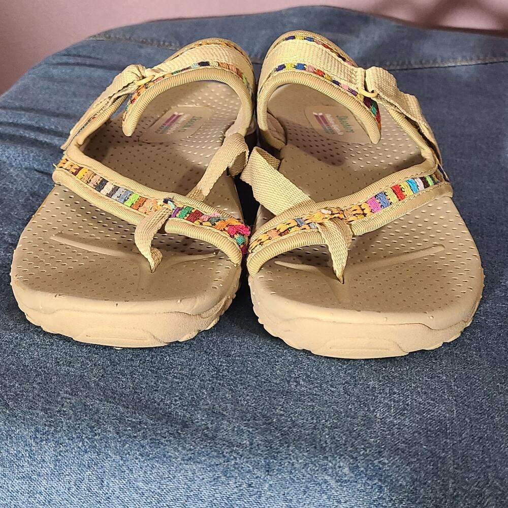 Skechers Women's Reggae Mad Swag Sandals  Size 10 Toe‎ Loop Flip Flops - Picture 5 of 7